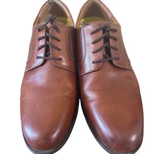 Florsheim Comfortech With Ortholite Cognac Men's Leather Lace-Up Dress Shoes